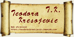 Teodora Kresojević vizit kartica